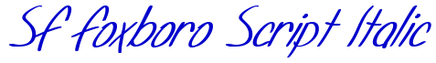 SF Foxboro Script Italic लिपि